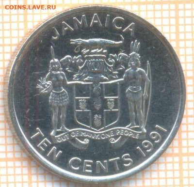 Ямайка 10 центов 1991 г., до 15.12.2020 г. 22.00 по Москве - Ямайка 10 центов 1991 2164