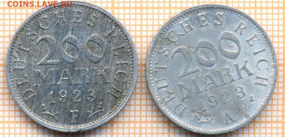 Германия 200 марок 1923 A F г., до 22.12.2020 г. 22.00 по Мо - Германия 200 марок 1923 2шт 2485