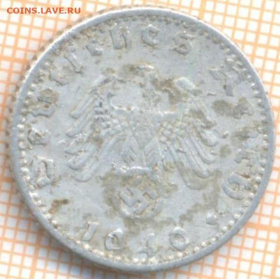 Германия 50 пф 1940D г., до  22.12.2020 г. 22.00 по Москве - Германия 50 пф 1940 2486а