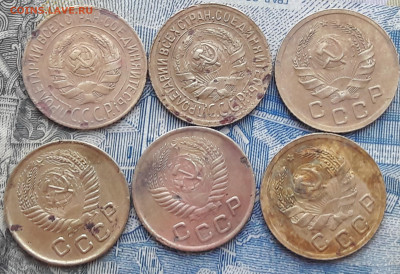 1 копейка 1927,30,36,36,53,53. С рубля. - 20201216_145315