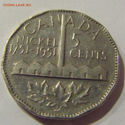 5 центов 1951 открытие никеля Канада №1 22.12.2020 22:00 МСК - CIMG6848.JPG