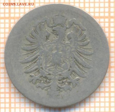 Германия 10 пф 1873 г., до 22.12.2020 г. 22.00 по Москве - Германия 10 пф 1873 2488а