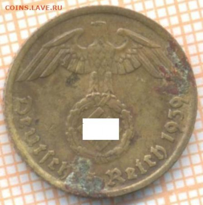Германия 5 пф 1939 г., до 22.12.2020 г. 22.00 по Москве - Германия 5 пф 1939 2489а закр