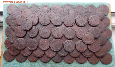 100 кладовых пятаков Екатерины 2 и Елизаветы, цена фикс - 100-3-1