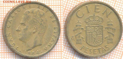 Испания 100 песет 1984 г., до 23.12.2020 г. 22.00 по Москве - Испания 100 песет 1984 387