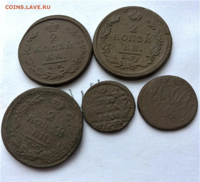 2 коп 1813,18,20 полушка 1736, денга 1757 (44) 22.12 - HNZjx7CIPZI