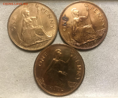 1 пенни, 1967 года. 3 шт. До 23.12.20 - 2F6F585C-A76F-4302-9288-44ED9F84338F