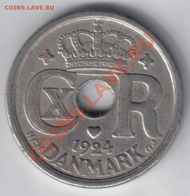 Дания 25 эре 1924 до 1.10 21.00мск - Дания 25 эре 1924-1