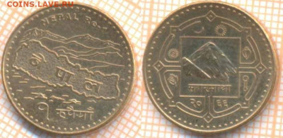 Непал 1 рупия 2009 г., до 24.12.2020 г. 22.00 по Москве - Непал 1 рупия 2009  677
