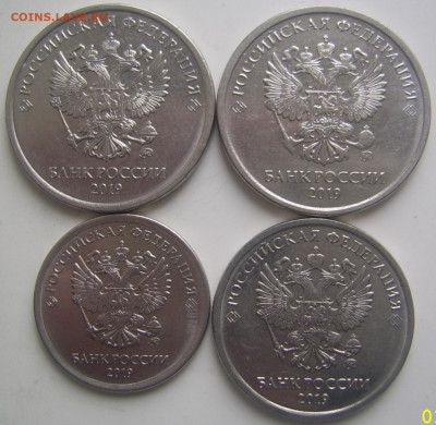 5 руб 2019 шт. А2,Б, 2 руб 2019 шт. Б,1 2019 шт.В до 22.12 - 5 2 1 аверсы