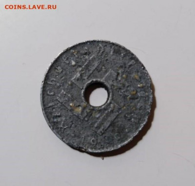 5 пфеннигов 1940 D 3 Рейх оккупационные нечастые на сутки - 5 аверс