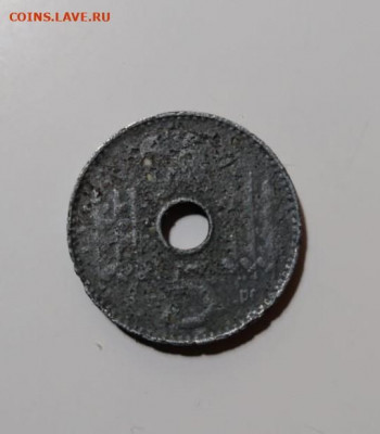 5 пфеннигов 1940 D 3 Рейх оккупационные нечастые на сутки - 5 реверс