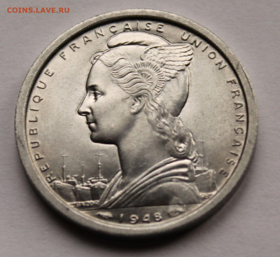 Французский Камерун - 2 франка 1948 г. UNC - 9
