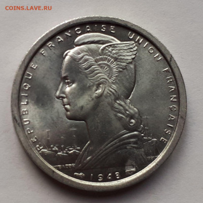 Французский Камерун - 2 франка 1948 г. UNC - 5