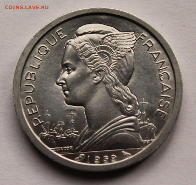 Реюньон Французский 2 фр. 1969. Тираж - 150 000! Сохран. - 10