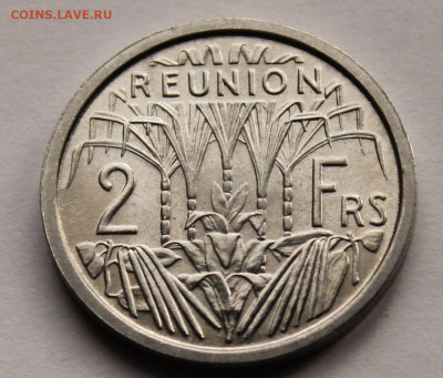 Реюньон Французский 2 фр. 1969. Тираж - 150 000! Сохран. - 5