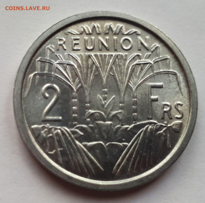 Реюньон Французский 2 фр. 1969. Тираж - 150 000! Сохран. - 4