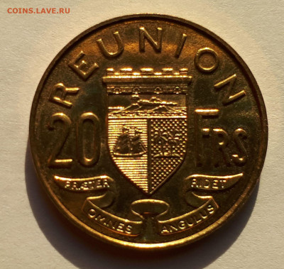 Реюньон Французский 20 франков 1964 Тираж-750 000 Сохран - 1
