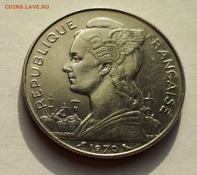 Реюньон Французский 100 фр. 1970 Тираж-150 000! Редкая! - 6