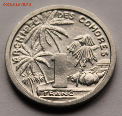 Коморские острова 1 франк 1964 г. Тираж - 500 000. Сохран. - 2
