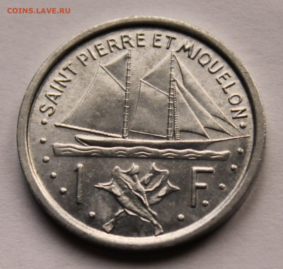 Сен Пьер и Микелон 1 франк 1948. Тираж - 600 000. Сохран. - 5