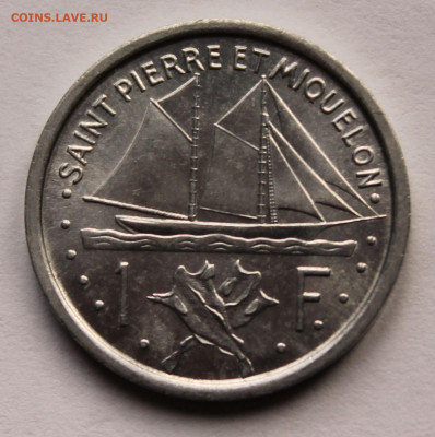 Сен Пьер и Микелон 1 франк 1948. Тираж - 600 000. Сохран. - 3