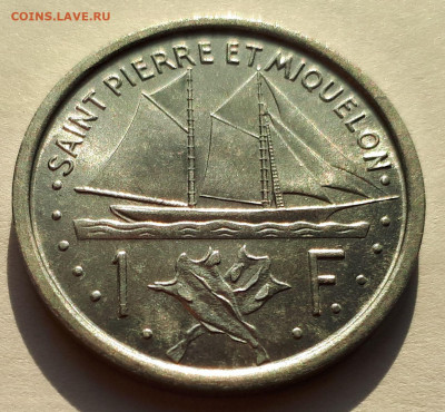 Сен Пьер и Микелон 1 франк 1948. Тираж - 600 000. Сохран. - 2