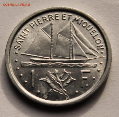 Сен Пьер и Микелон 1 франк 1948. Тираж - 600 000. Сохран. - 1