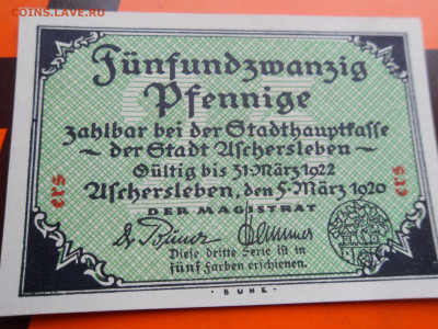 Германия Ашерслебен 25 пфеннигов 1920 до 28.12.2020 - SDC17511.JPG