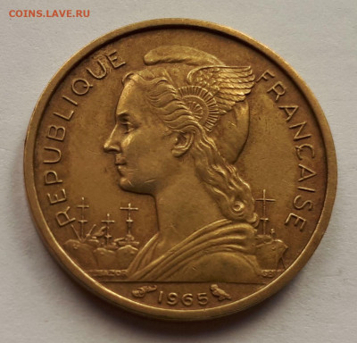 Французское Сомали 10 франков 1965 г. Тираж - 250 000 - 6