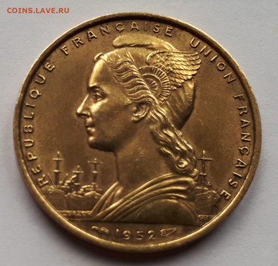 Французское Сомали 20 франков 1952 г. Тираж-500 000 Сохран - 7