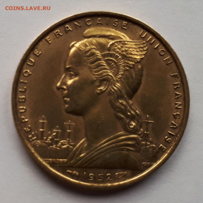 Французское Сомали 20 франков 1952 г. Тираж-500 000 Сохран - 6