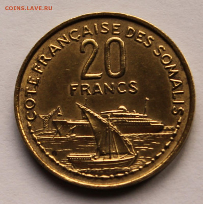 Французское Сомали 20 франков 1952 г. Тираж-500 000 Сохран - 4