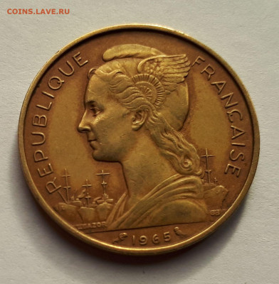 Французское Сомали 20 франков 1965 г. Тираж-500 000 - 8