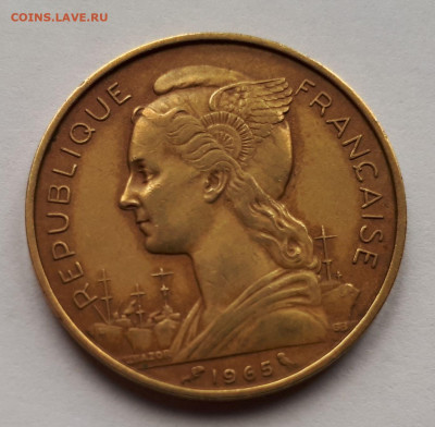 Французское Сомали 20 франков 1965 г. Тираж-500 000 - 6