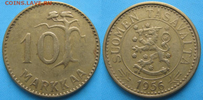 46.Монеты Финляндии - 46.3. -Финляндия 10 марок 1956 H    168-ак3-3545