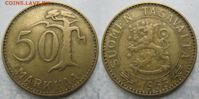 46.Монеты Финляндии - 46.6. -Финляндия 50 марок 1953 Н    196-АК6-4276