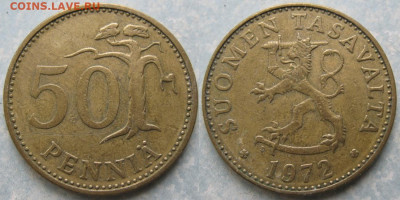 46.Монеты Финляндии - 46.12. -Финляндия 50 пенни 1972 S    190-К83-11371