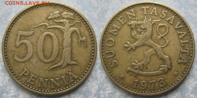 46.Монеты Финляндии - 46.13. -Финляндия 50 пенни 1973 S    190-К83-11421
