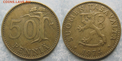 46.Монеты Финляндии - 46.14. -Финляндия 50 пенни 1974 S    190-К83-11442