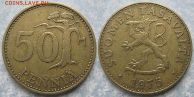 46.Монеты Финляндии - 46.15. -Финляндия 50 пенни 1975 S    190-К83-11422
