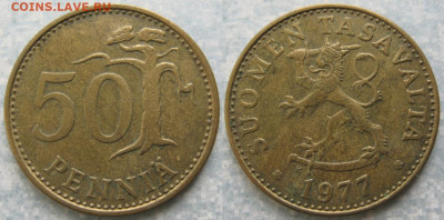 46.Монеты Финляндии - 46.17. -Финляндия 50 пенни 1977 К    190-к83-11375