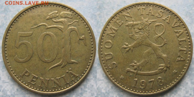 46.Монеты Финляндии - 46.18.- Финляндия 50 пенни 1978 К    190-к83-11423