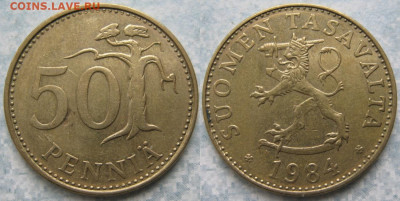 46.Монеты Финляндии - 46.23. -Финляндия 50 пенни 1984 N    190-к83-11420