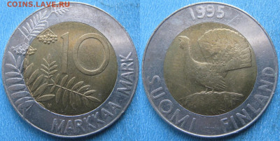 46.Монеты Финляндии - 46.39. -Финляндия 10 марок 1995    180-ас61-4120