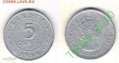 Белиз 5 центов 1994 до 27.12 в 22.15 - Белиз 5 центов 1994