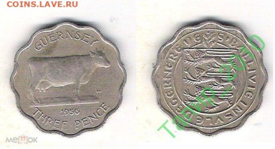 Гернси 3 пенса 1956 До 27. 12 в 22.15 - Гернси 3 пенса 1956