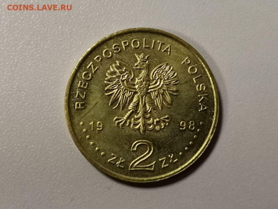 Польша 2 злотых 1998г -Сигизмунд III Ваза, до 28.12 - 1998 Ваза-2