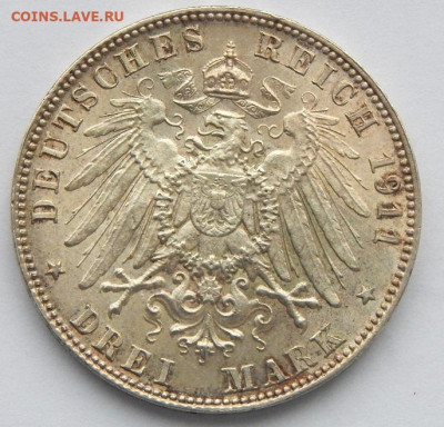 Бавария 3 марки 1911 Луитпольд до 26.12.20 22 00мск - DSCN4584.JPG