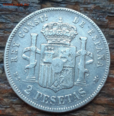 Испания 2 песеты 1882 серебро 25.12.2020  22:00 - 20201223_193128